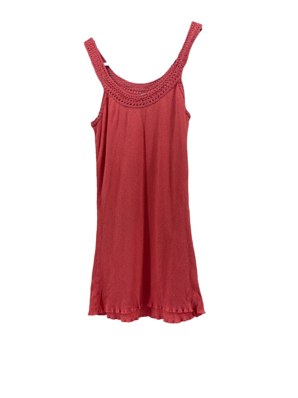 Old Navy Coral Pink Embroidered Tank Top Women's Size Medium